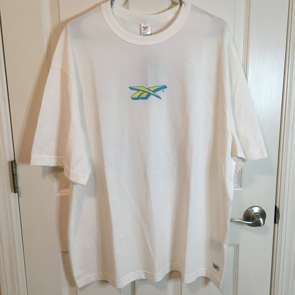 Reebok Dopamine Radiate Good Vibes White T-Shirt Unisex Men's Women's XL - Picture 2 of 14